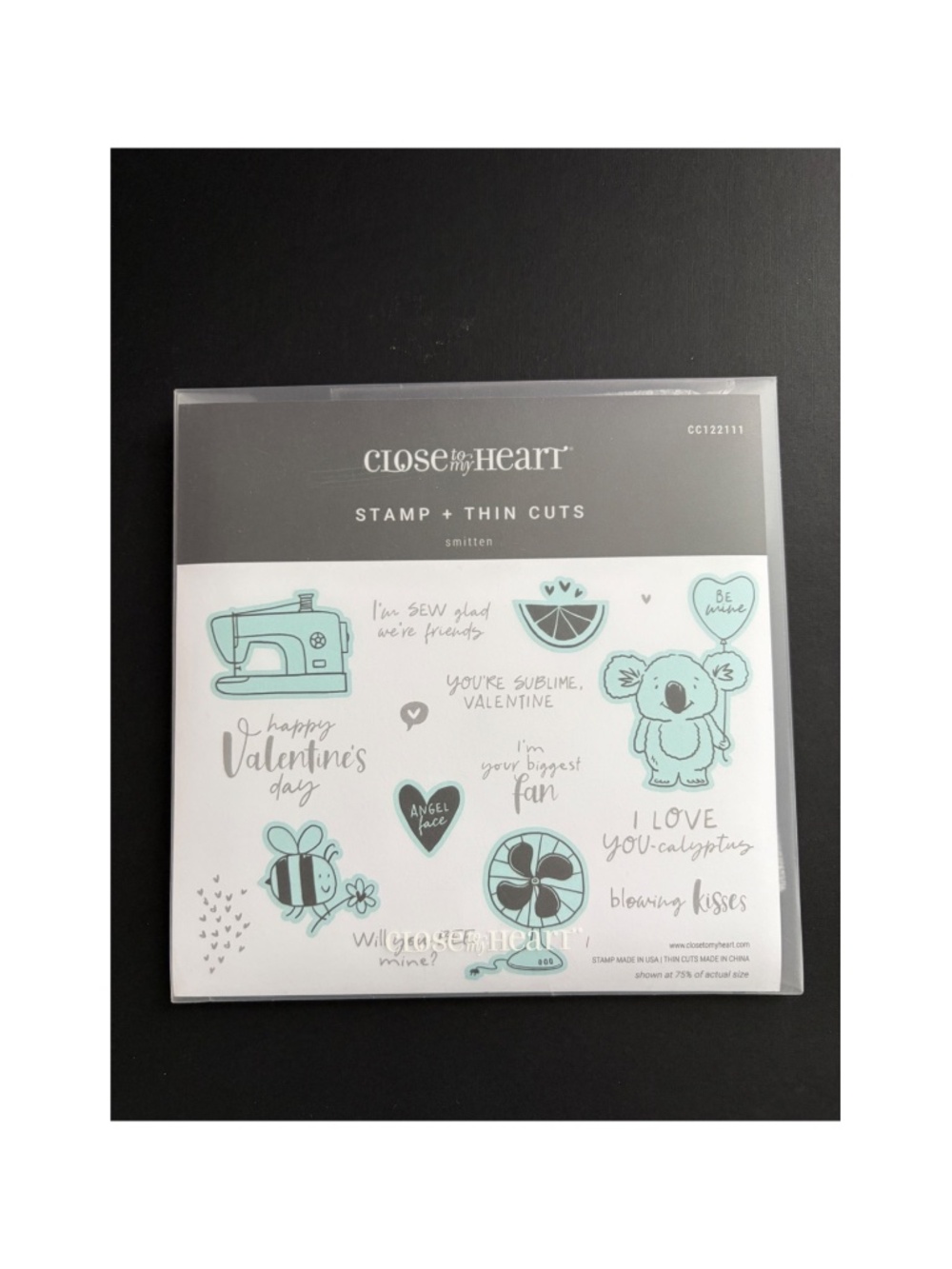 Close To My Heart Smitten Stamp + Thin Cuts Die Set Valentine Koala